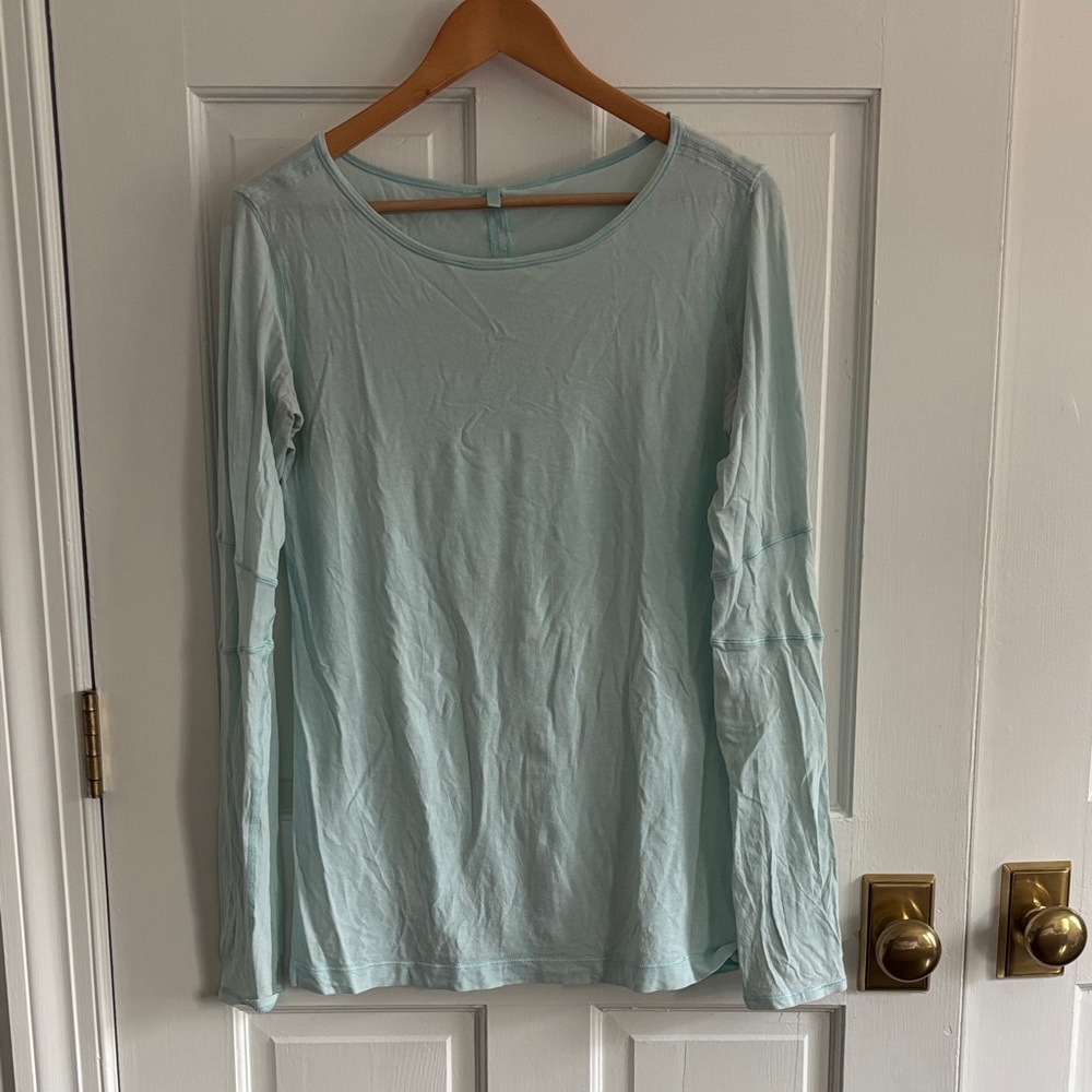 Light Blue Lululemon long sleeve top, size 8 (I think- unmarked)